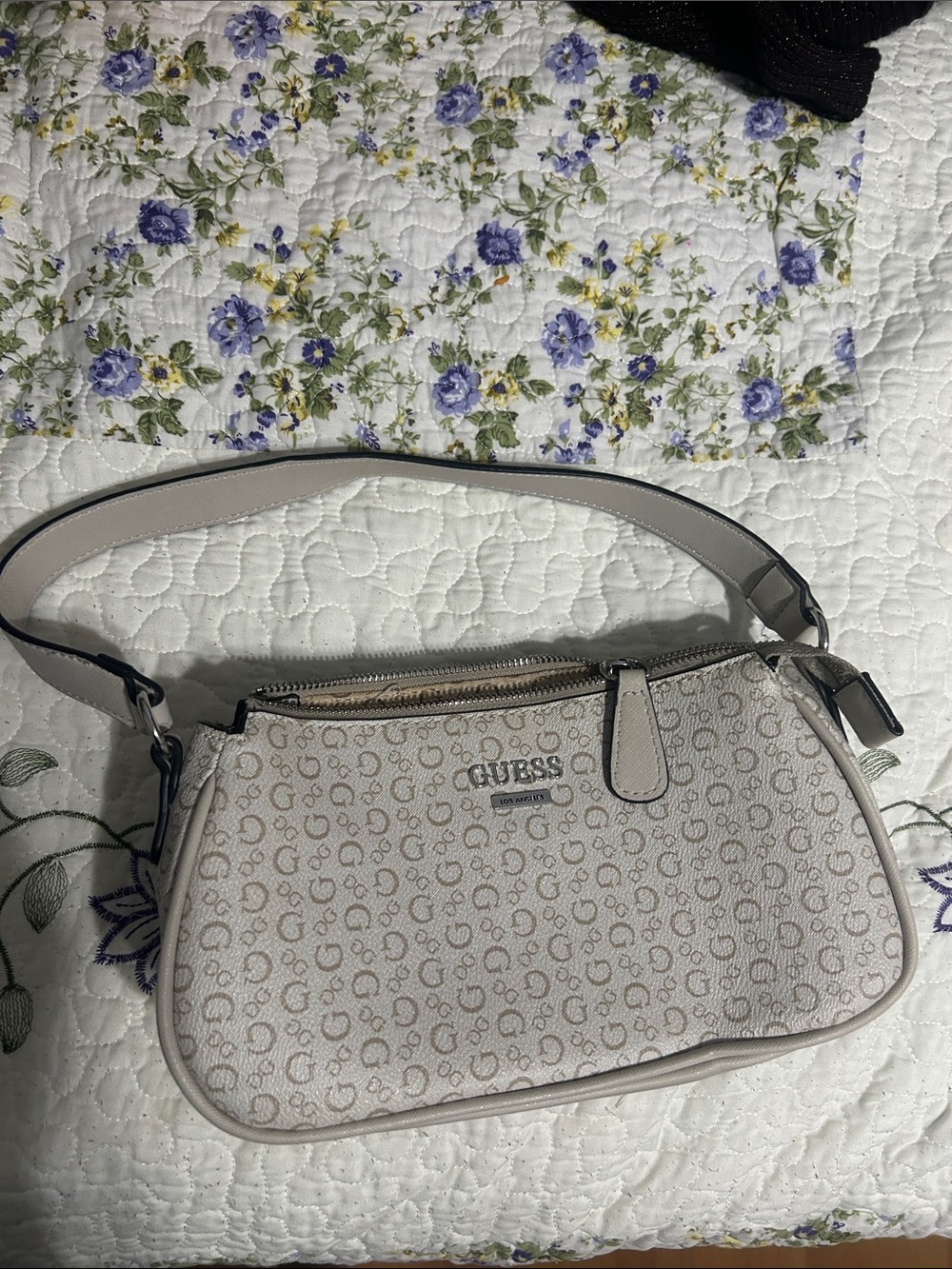 GUESS grey Logo Shoulder Bag with Single Strap